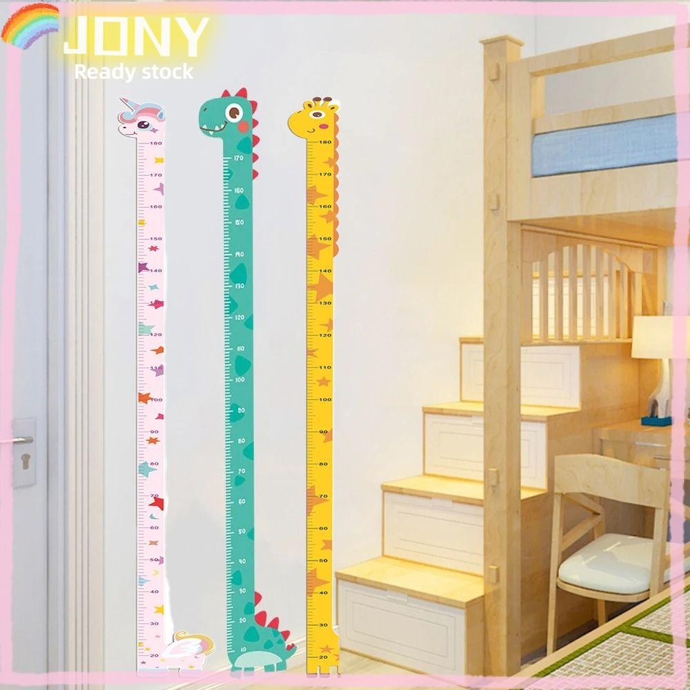 JONY Height Measuring Ruler Stickers, Unicorn Dinosaur Giraffe Cartoon ...