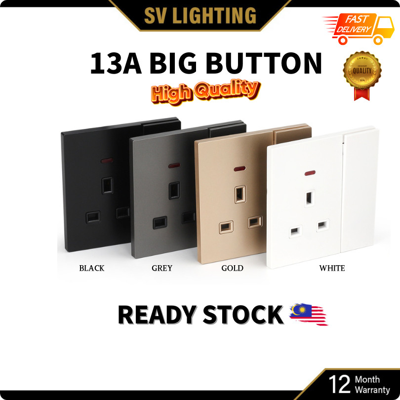 13A Single Switch Socket 13A Switch lampu Electric Socket 13A Socket ...