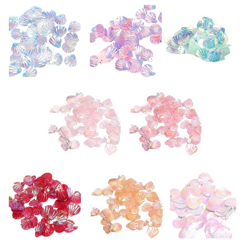 Vonl Round Flatback Face Gems Sparkling Resin Seashells Mini Glittering ...