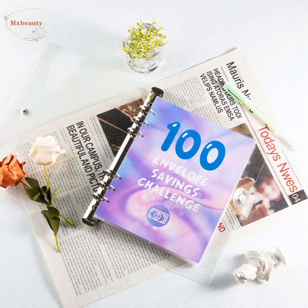 MXBEAUTY 100 Envelope Challenge Binder, 100 Envelope Money Saving 100 ...