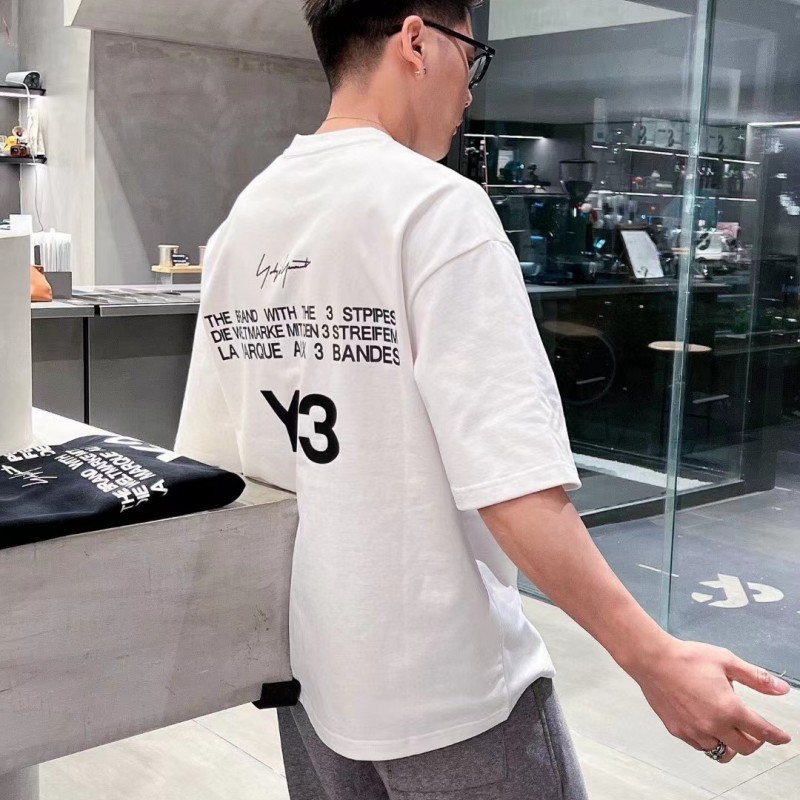 Y-3 ロゴプリント Tシャツ XXL YOHJI YAMAMOTO Yohji Yamamoto Y-3 short sleeved T-shirt with large printed