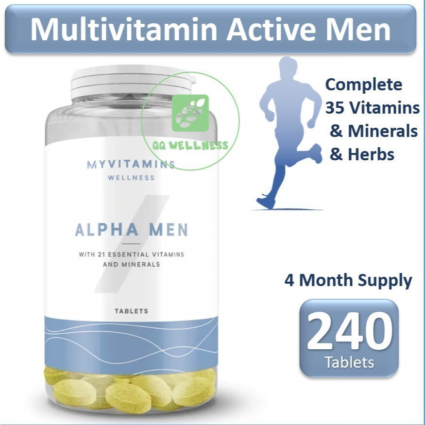 Myprotein Myvitamins Alpha Men 240 Tablets Multivitamin Active Modern ...