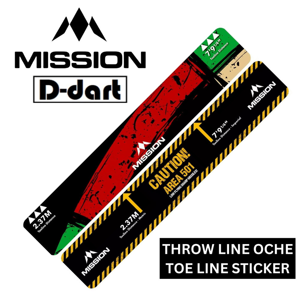 MISSION Throw Line Oche MISSION TOELINE STICKER OCHE DART BOARD STAND