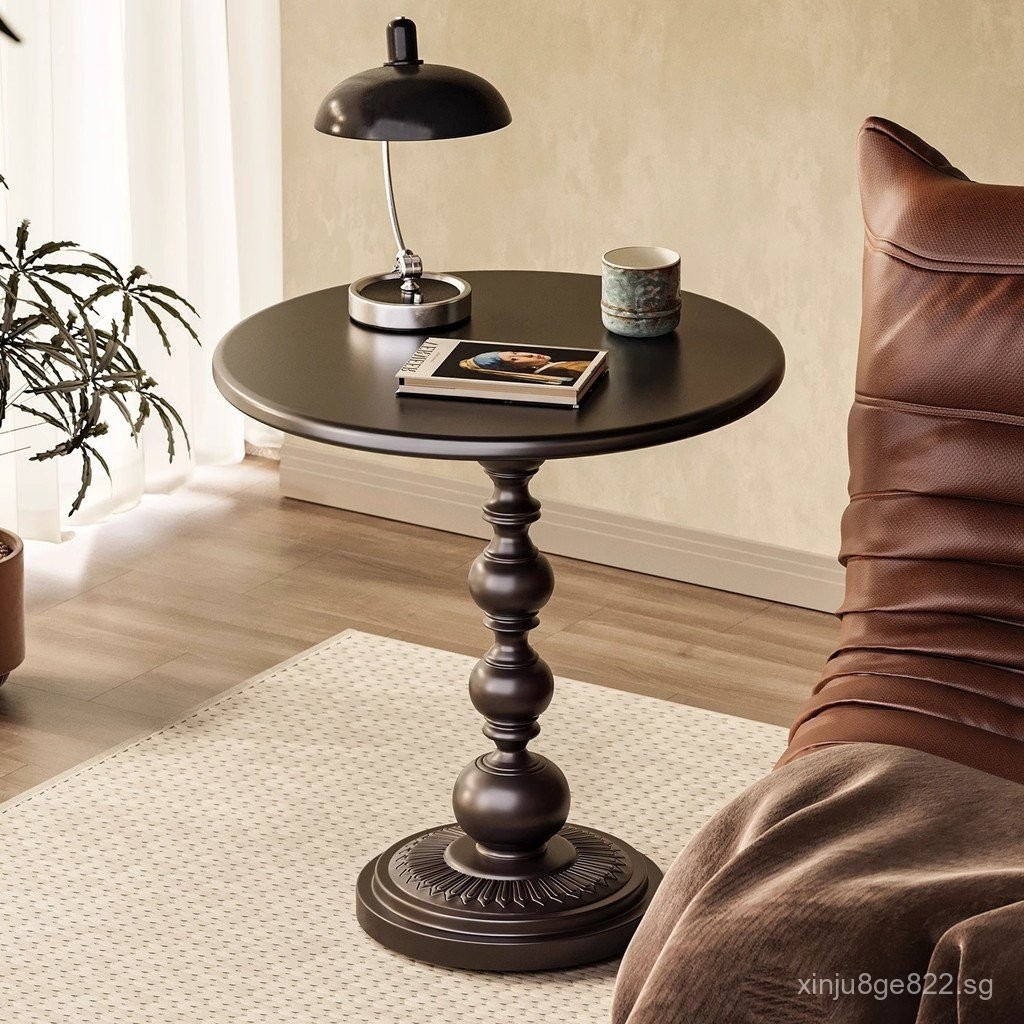 Retro Sofa Side Table Living Room Home Small Coffee Table Light Luxury ...