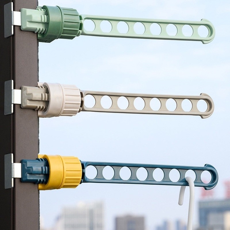 Indoor Outdoor 8 Holes Clothes Hanger Window Frame Clip Drying Rack ...