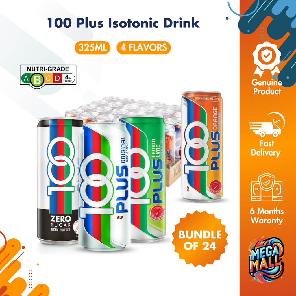 [Bundle of 24] 100 Plus Isotonic Drink 325ml – Hydration Boost ...
