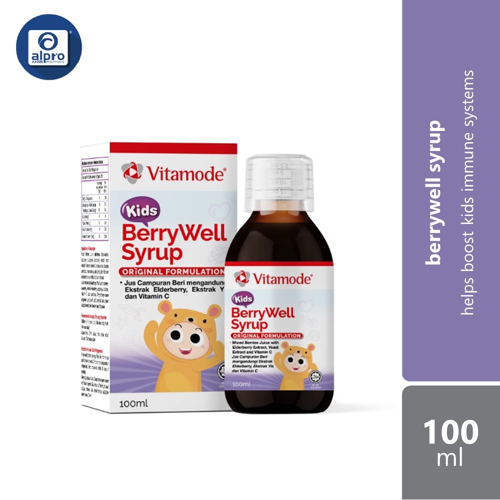 Vitamode Kids Berrywell Syrup 100ml - Helps Boost Kids Immune System