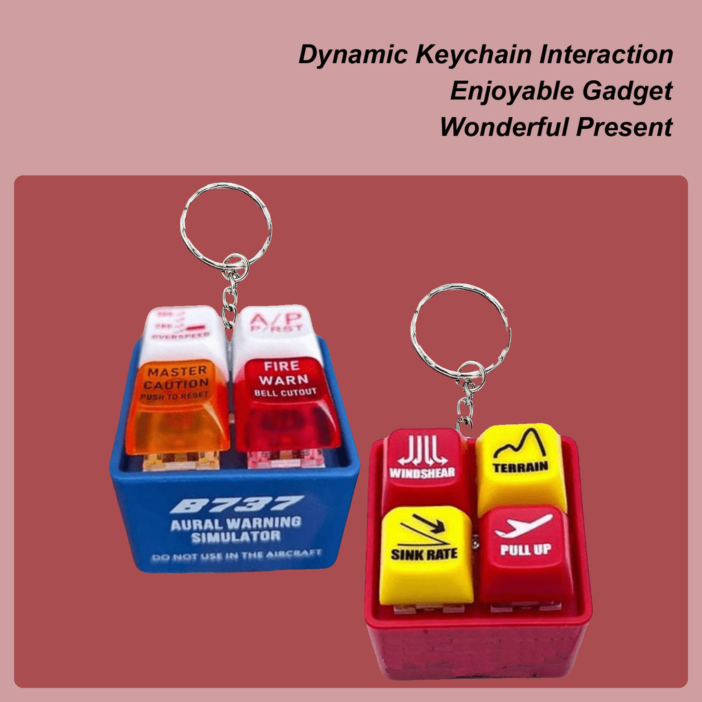 Sound Keychain LED Aviation Safety Button Keychain Lightweight Key ...