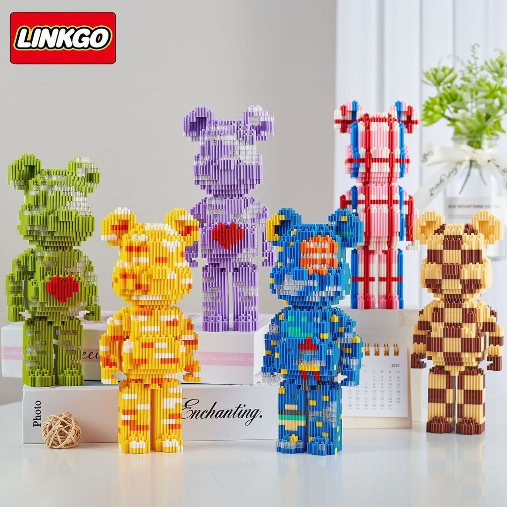 DIY Bear Building Block Trendy Designer Art Toy Brick Children Kid Home ...