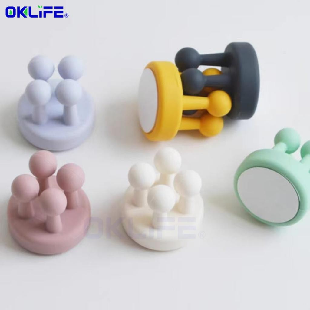 Bathroom Toothbrush Razor Sticky Hook Nail-Free Silicone Non-Marking Office Hook Creative Household Toothbrush view 5