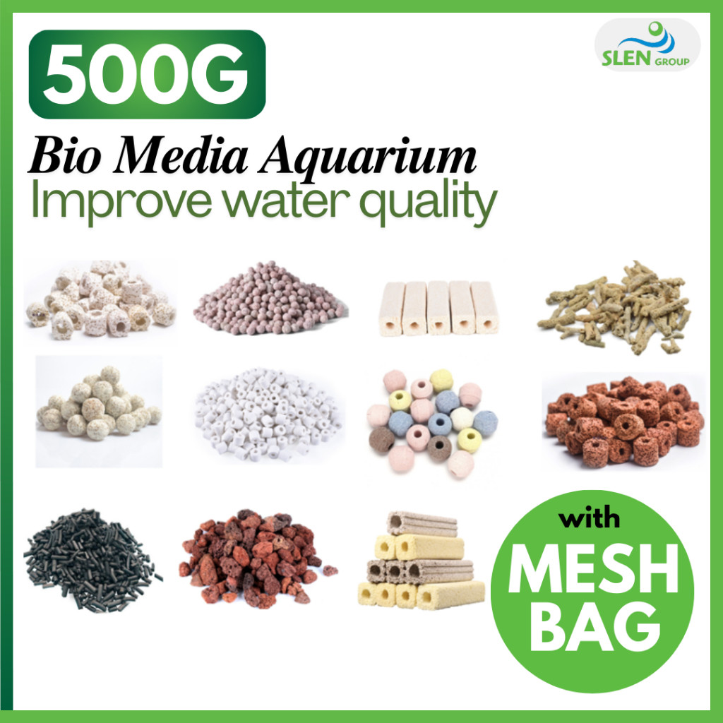 SLEN 500g Aquarium Filter Media Fish Tank Bacteria House 18 Types Media ...