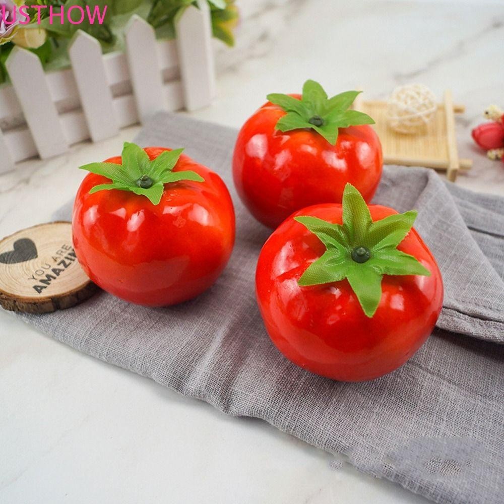USTHOW Artificial Foam Tomato Ornament, Cute Mini Simulation Tomato, Fake Fruits Lifelike