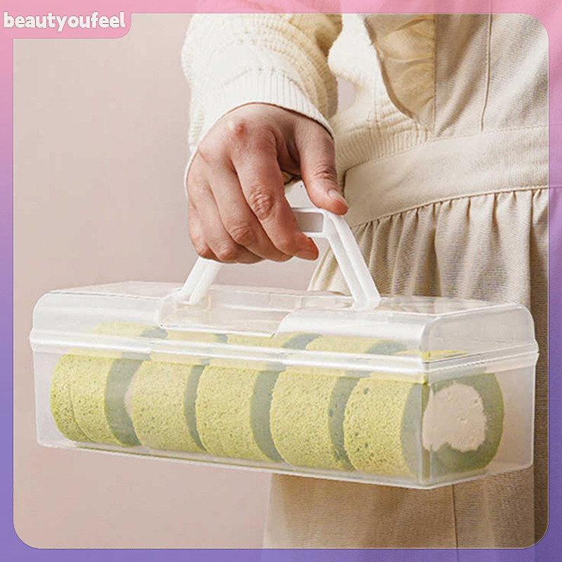[Beautyoufeel] Bread Box With Handle Reusable Plastic Bread Container ...