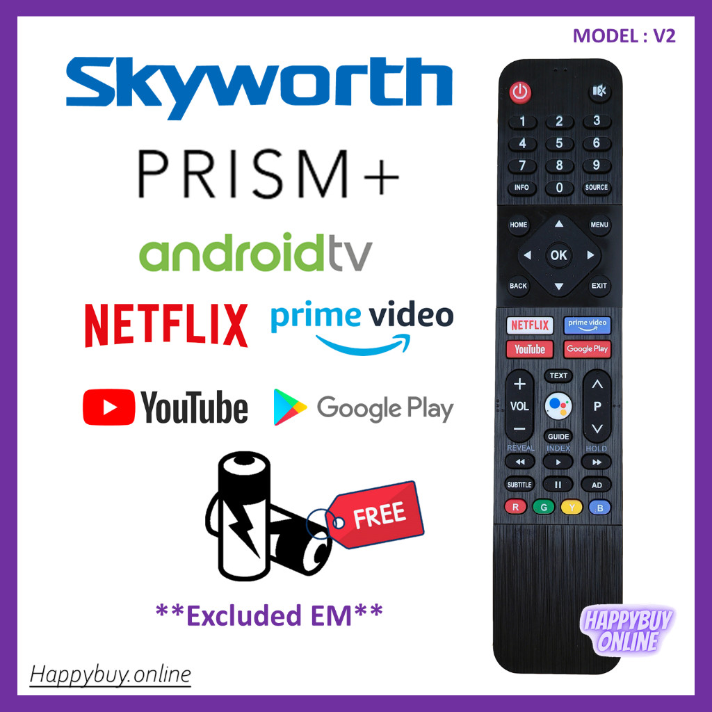 Prism+ Skyworth Android Smart TV Remote Control Prism+ Skyworth ...