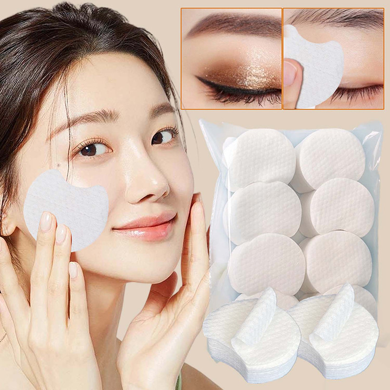 300/1200Pcs Cosmetic Cotton Pads - Half Round, Pearl Pattern - Nail Art ...