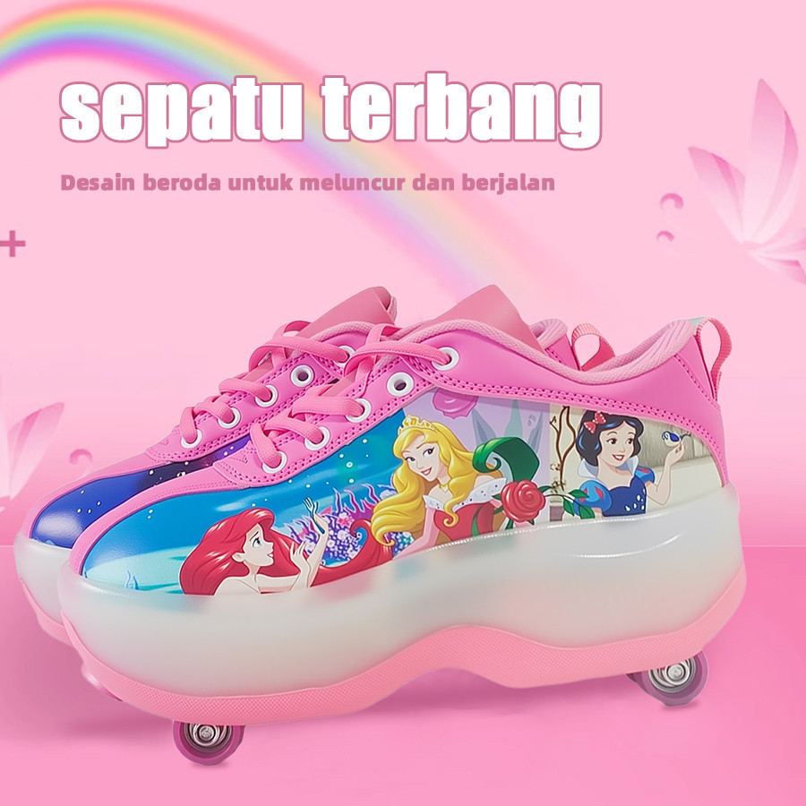 MATOUGUI-sepatu roda/sepatu roda Oxelo/Gaya Unisex untuk Anak Laki-Laki dan Perempuan,lampu kedip/tidak licin/anti goyang/lnline skate/star/ukuran dapat disesuaikan/pu/gaya bajaj/mode skateboard - Gambar 4