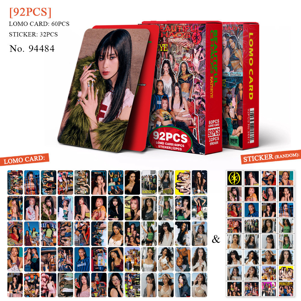 30-124pcs/box KATSEYE Gabriela BEAUTIFUL CHAOS Photocards Soft Is