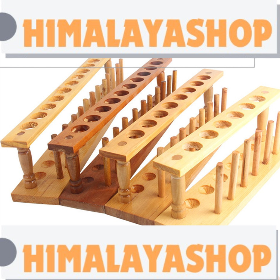 S1L*Wooden 6/8/10/12 Holes Laboratory Instrument Test Tube Support Rack ...