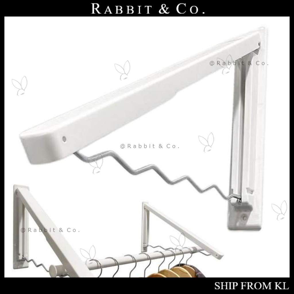 R&C Wall Mounted Retractable Clothes Hanger for Wavy Design Coat Rack ...