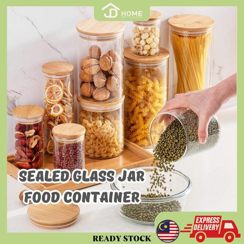 Sealed Glass Jar Food Storage Container Airtight Jar High Borosilicate ...