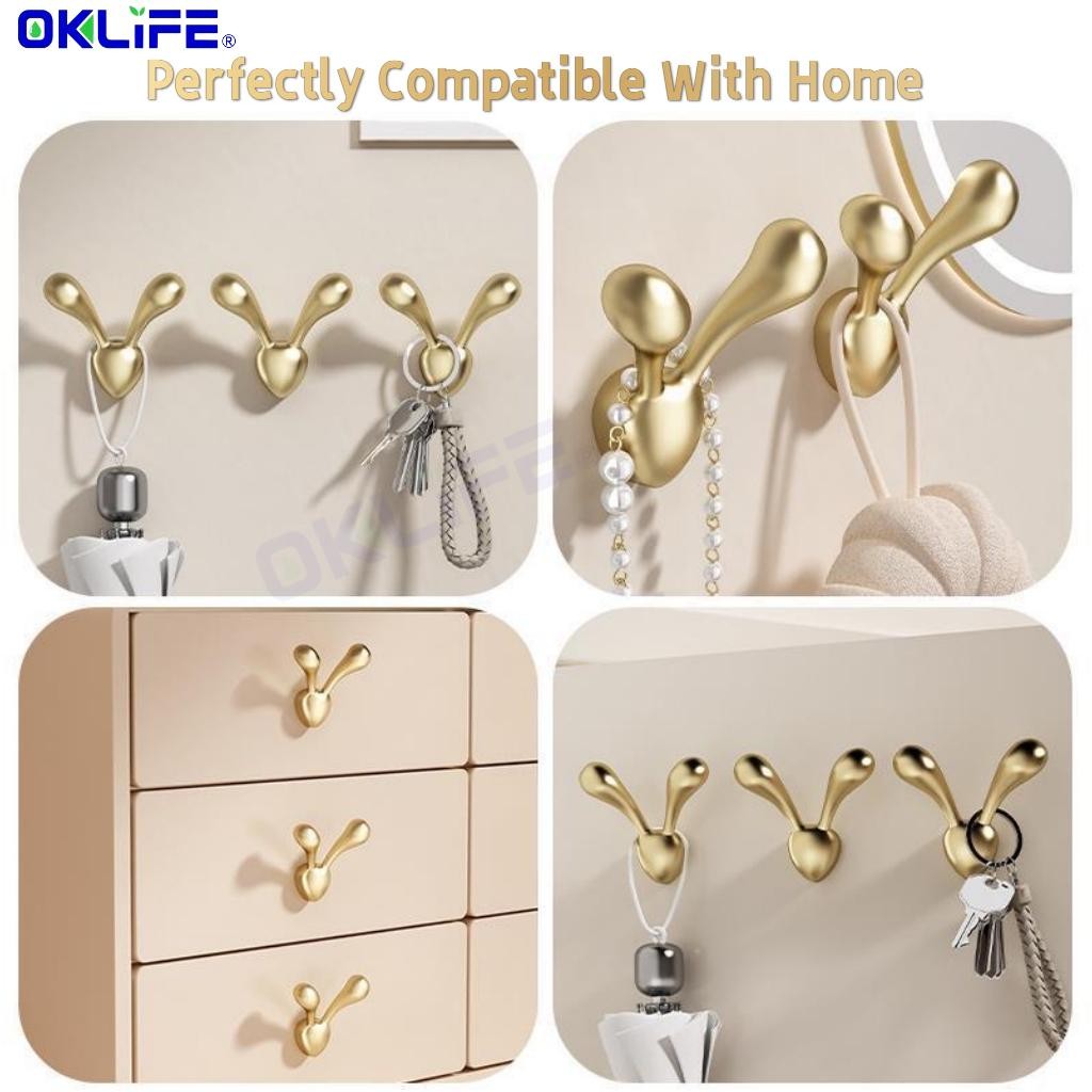 Creative hook Little Dolphin aluminum alloy adhesive hook wall bathroom door punching-free hanging hook view 5