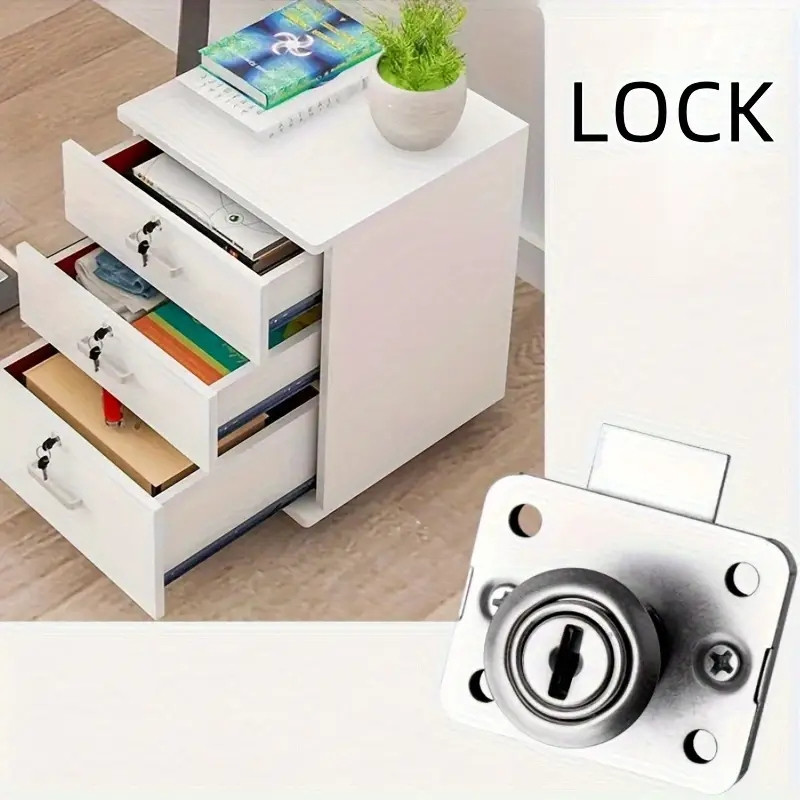 Stainless Steel Drawer Lock w/2 Keys Locker Furniture Hardware Door ...