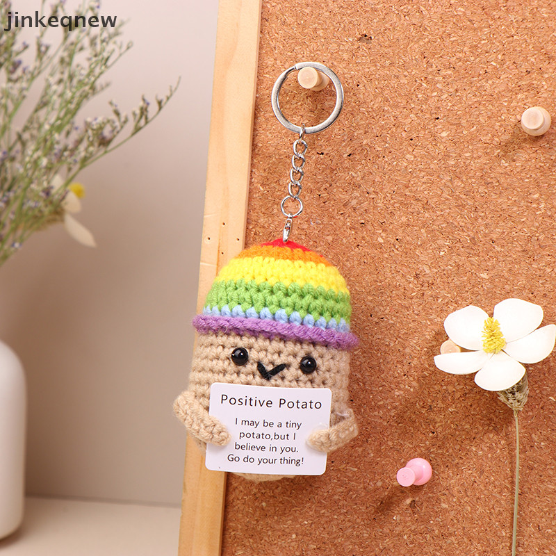 JKSG Positive Potatoes Crochet Pendant Yarn Knit Inspired Doll