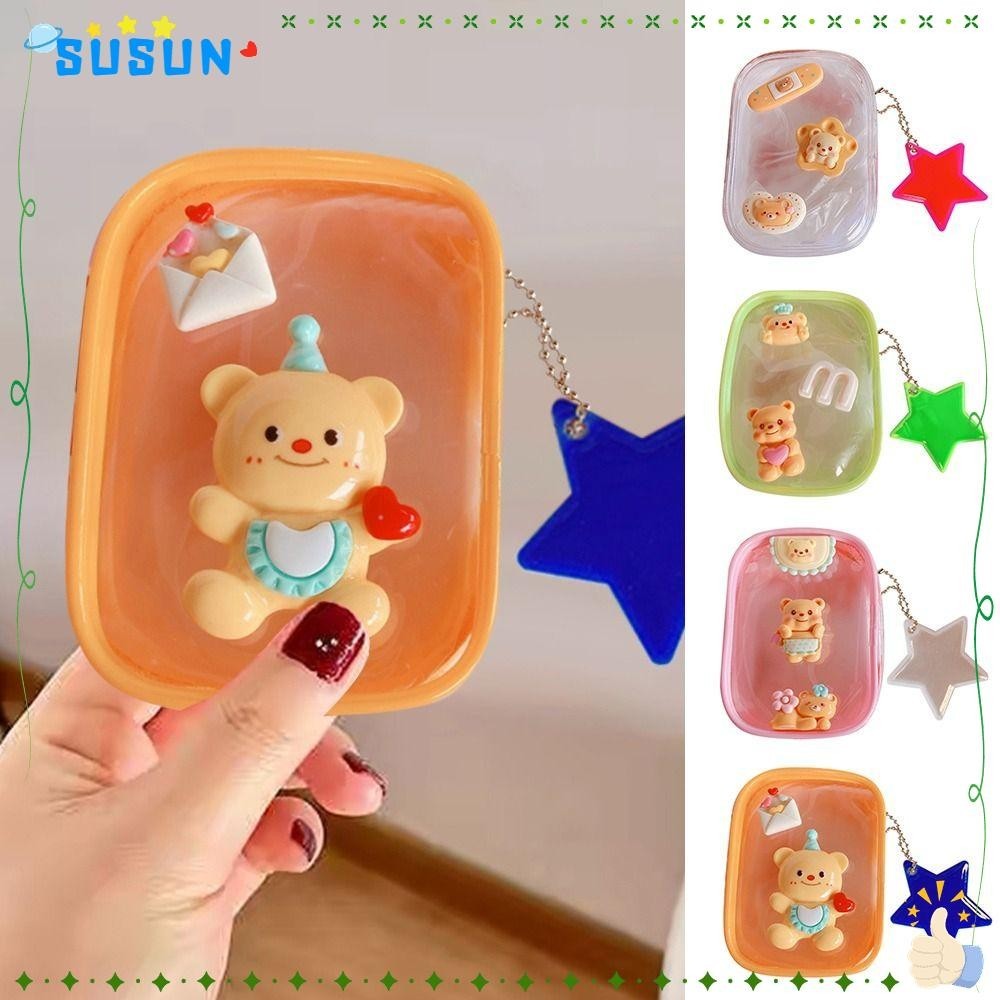 SUSUN Doll Display Bag, Multifunctional Transparent Data Cable Storage ...