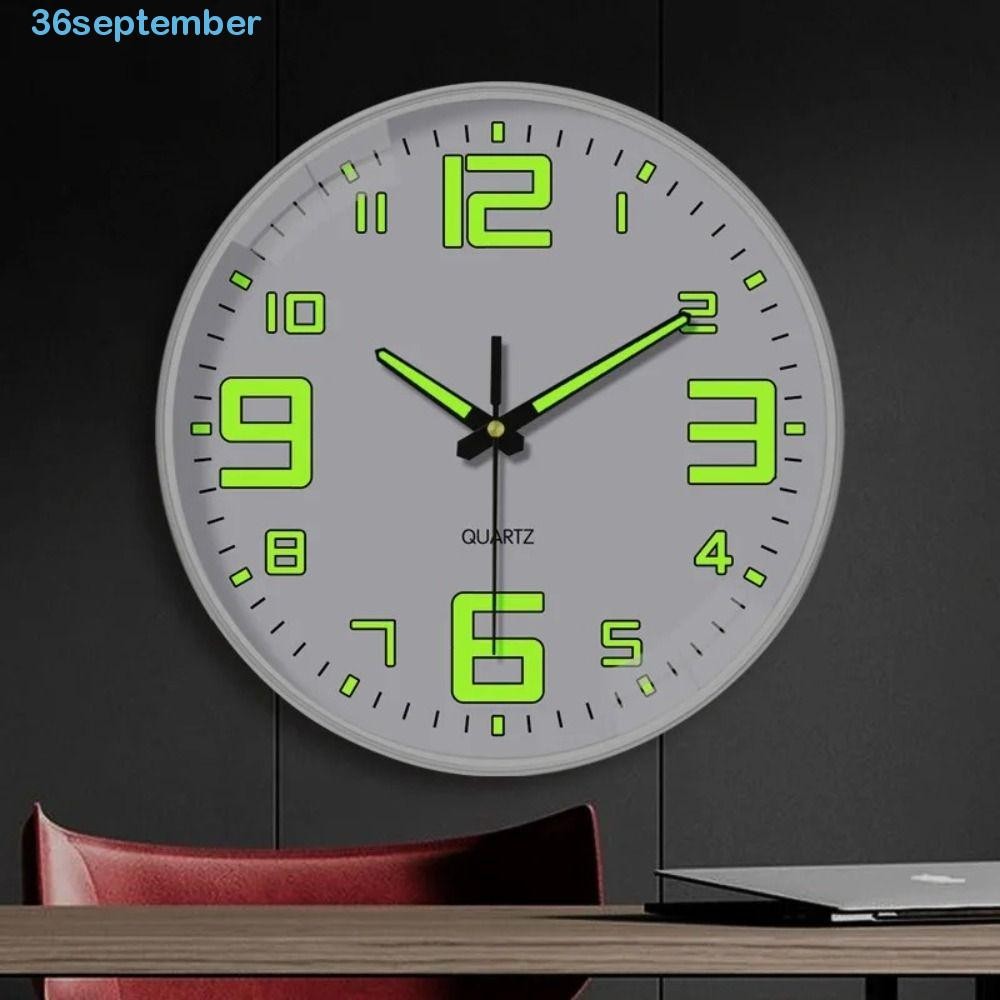 SEPTEMBER Quartz Wall Clock, Time Accuracy Round Luminous Wall Clock ...