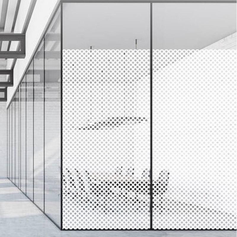 Static Mesh Window Film Perforated Self-Adhesive Black Privacy Glass ...