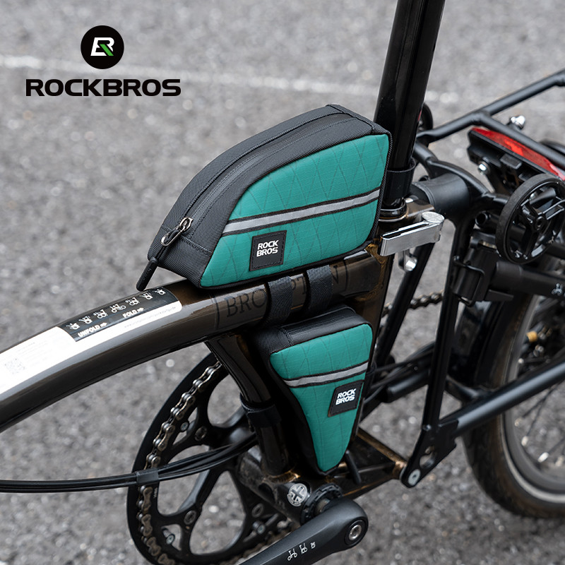 ROCKBROS Folding Bicycle Triangle Bag Portable Convenient Bicycle Tool Storage Bag Fold Bike Cycling Accessories Shopee Singapore