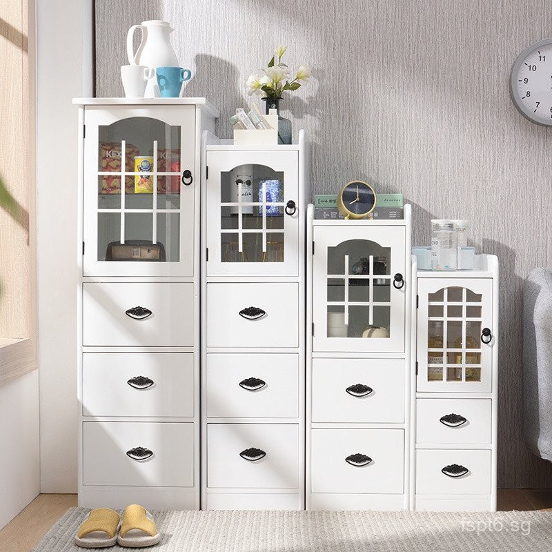 Solid Wood Gap Cabinet Storage Cabinet Study Room Drawer Narrow Cabinet ...