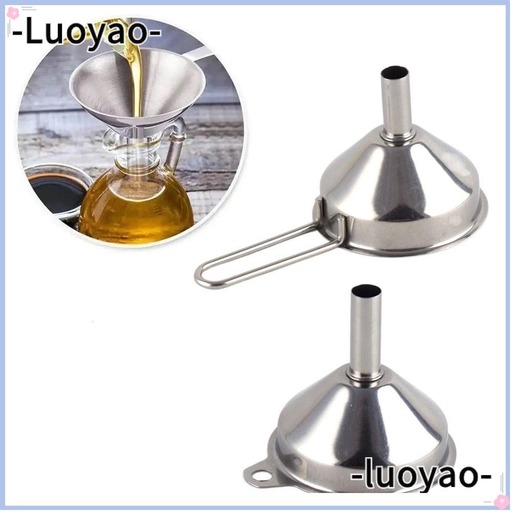 LUOYAO Stainless Steel Funnel, Wide Mouth Spice Cooking Oil Filter ...