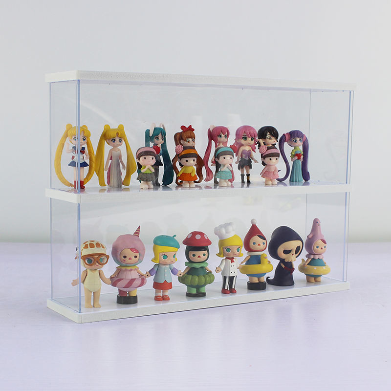 Straw Straw time Pop Mart Display Cabinet Hand-Made Storage Box Multi ...