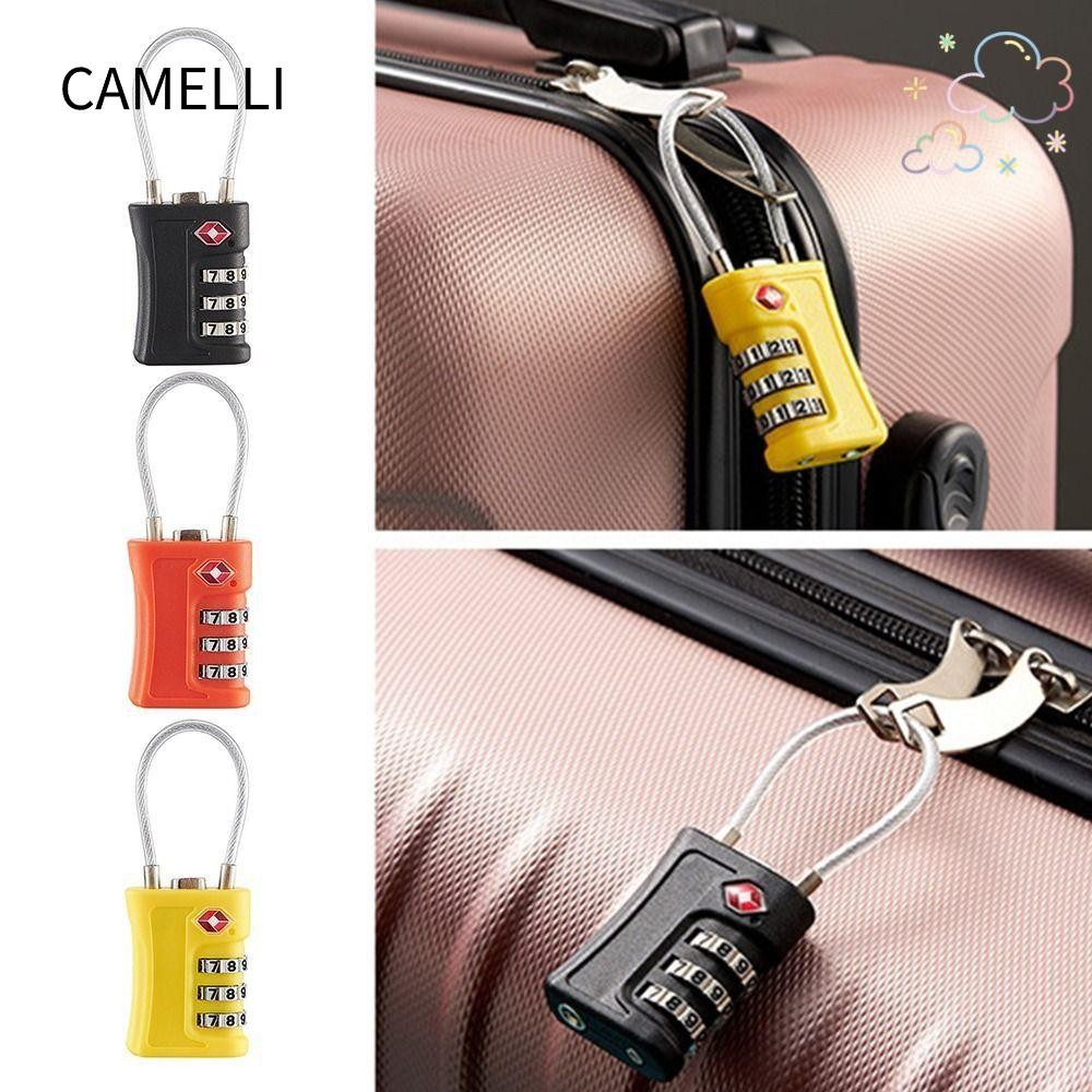 CAMELLI Customs Password Lock, Wire Rope TSA 3 Digit Combination Lock ...