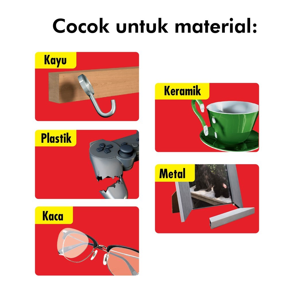 UHU Super Glue Jumbo Card 3 gr - Gambar 3