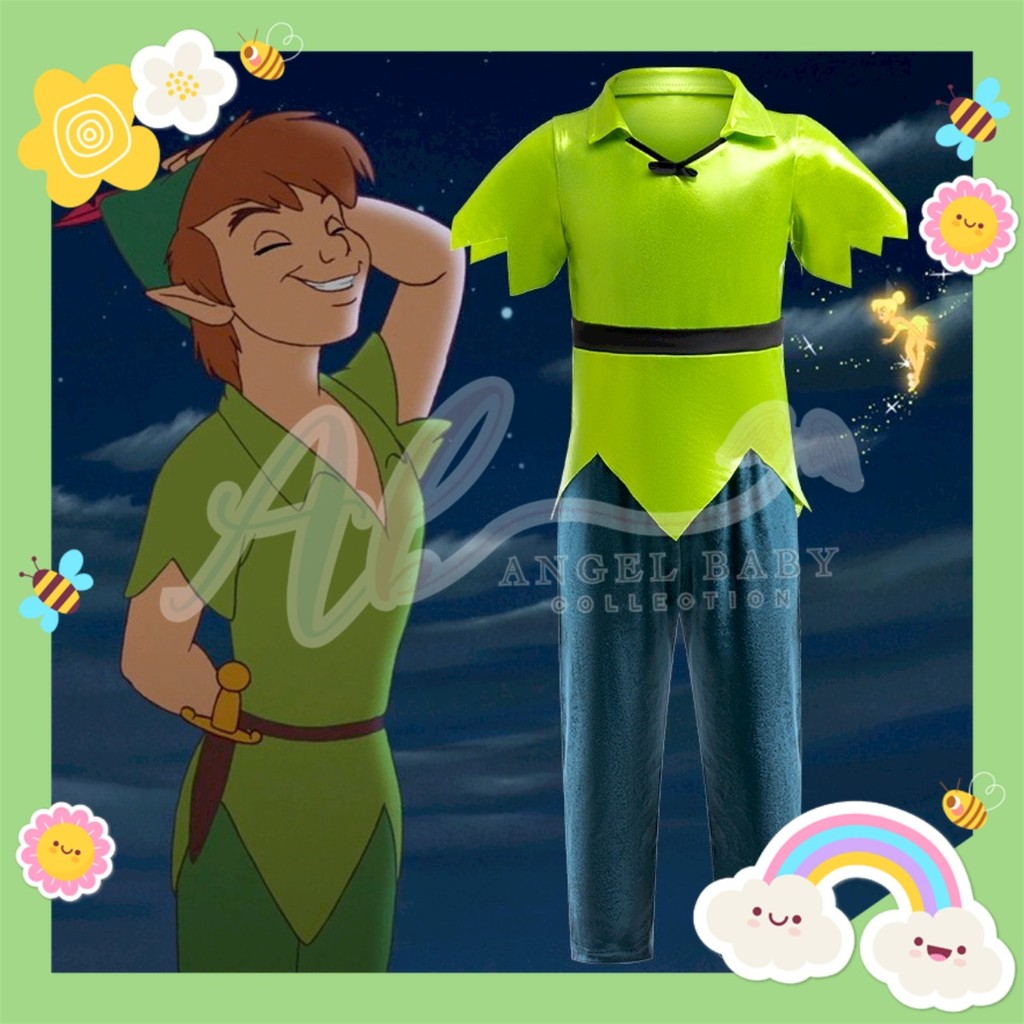 Angel Baby Kids Girls Boys Peter Pan Tinkerbell Green Fancy
