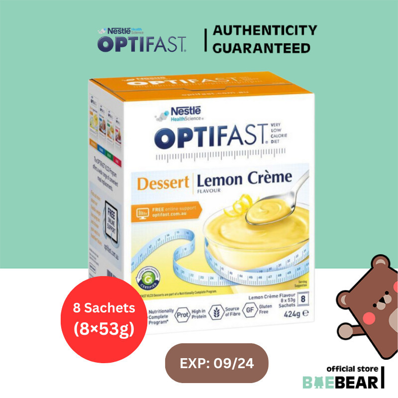Nestle Optifast Lemon Dessert 53g Chocolate Dessert 53g Weight