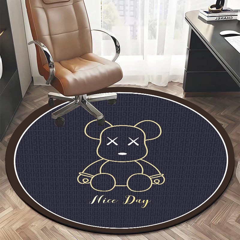 [Price]Fashion Brand round Carpet Gaming Chair Swivel Chair Floor Mat ...