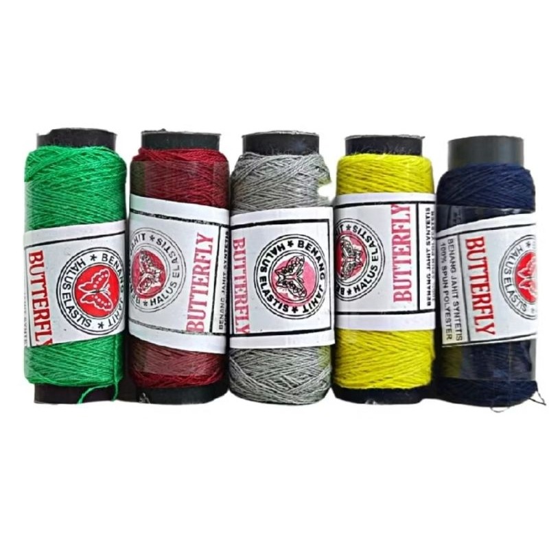 1LUSIN 12PCS Benang Jahit Tangan Rol Super Draw Butterfly Perlengkapan Hobi Aksesoris Menjahit Sewing Thread Berkualitas A343 - Gambar 4