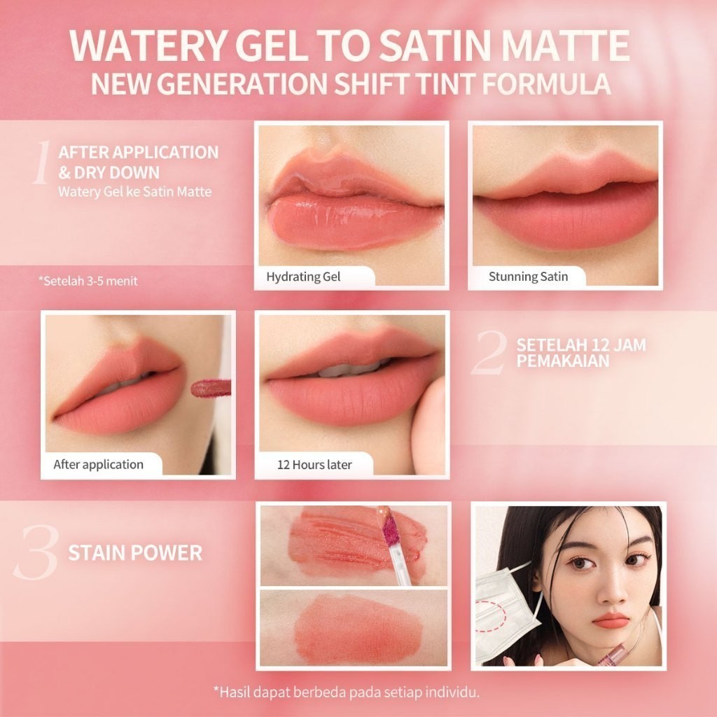 BARENBLISS BNB Apple Makes Adorable Mousse Tint / Merah Jingga Official - Gambar 4