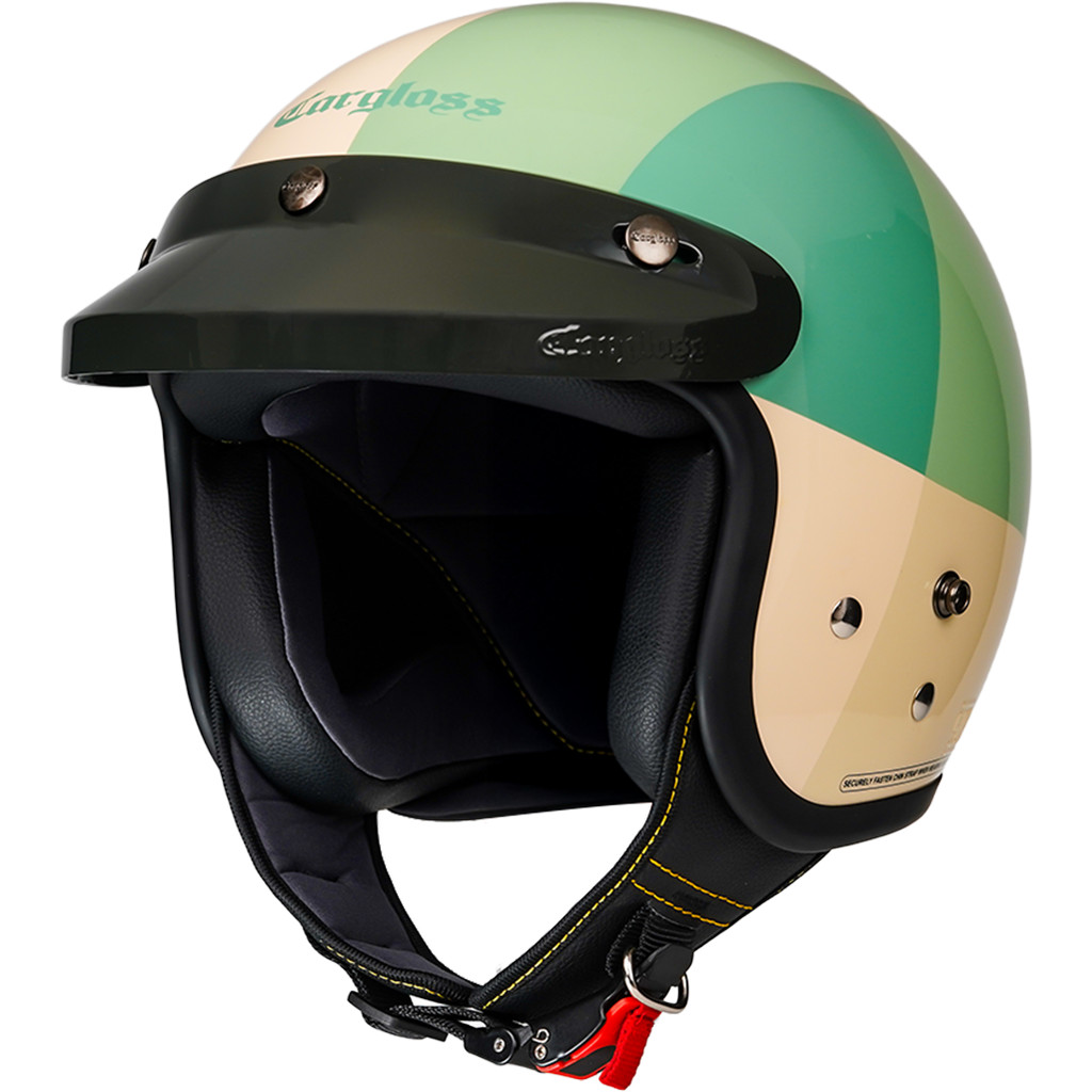Cargloss CFM Retro Helm Half Face - Geometric Forest Dust - Gambar 2