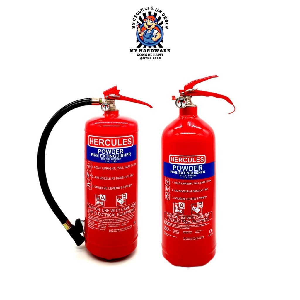 SG FAST DELIVERY 2KG / 4KG SCDF Approved Dry Powder Fire Extinguisher ...