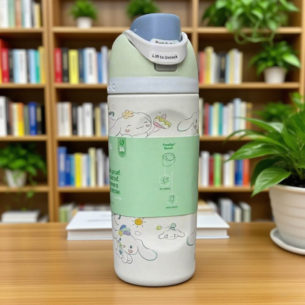 Borraccia Termica In Acciaio Inox Owala Freesip 24 Oz - Cinnamoroll, Isolata, Con Coperchio Flip Lock E Cannuccia
