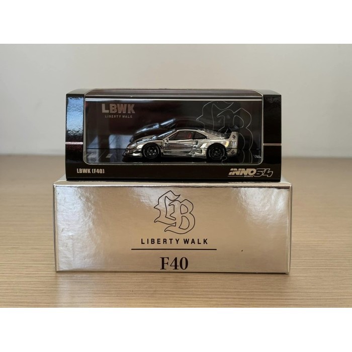 Lbwk Ferrari F40 Chrome Silver Inno 64 Hobby Expo China 2024 Exclusive ...