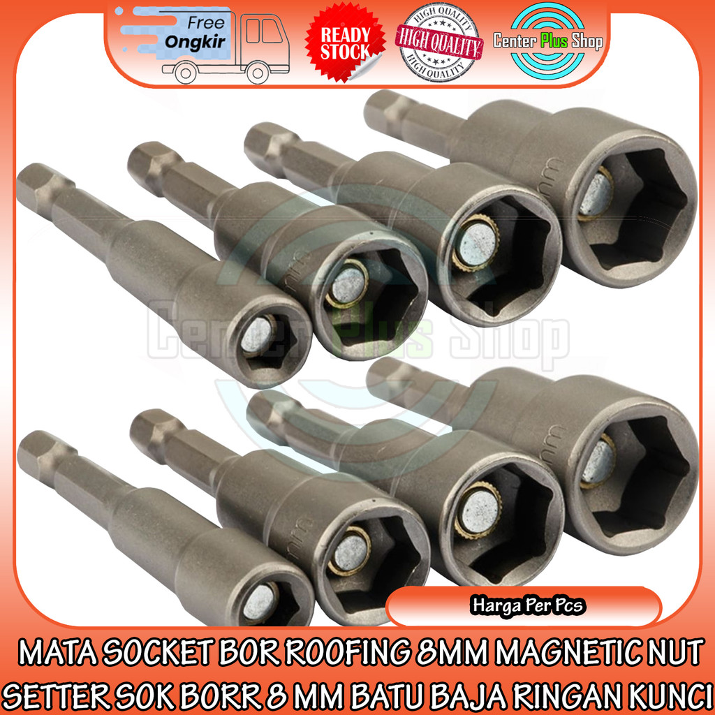 MATA Roofing Socket Drill Bit 8mm Magnetic Nut Setter Sok Borr 8 mm ...