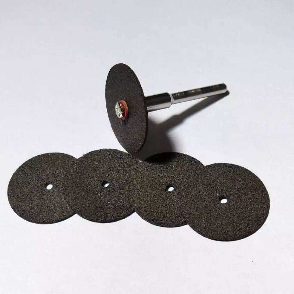 MATA 5pcs CUTTING DISC RESIN MINI CUTTING GRINDING BIT + Mandrel Axle ...