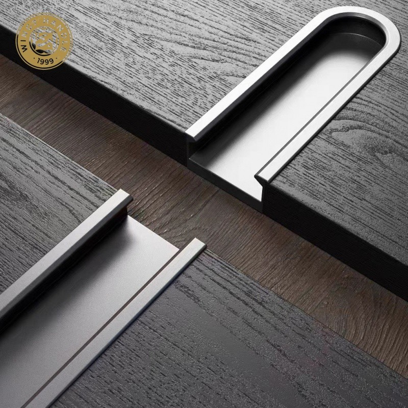 Modern Minimalist U-Shaped Handle Grooved Recessed Closet Handle ...
