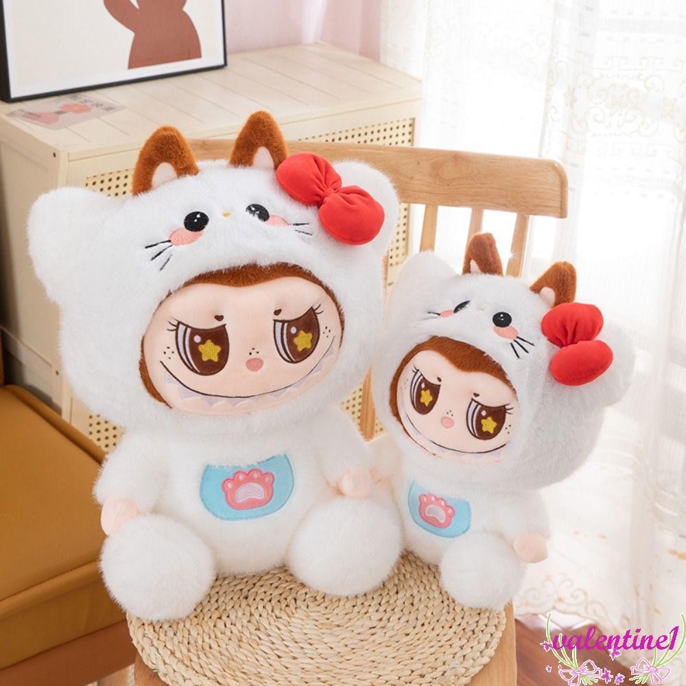 VALENTINE1 Labubu Time Plush Toy, Cat Style Star Eye Labubu Stuffed ...