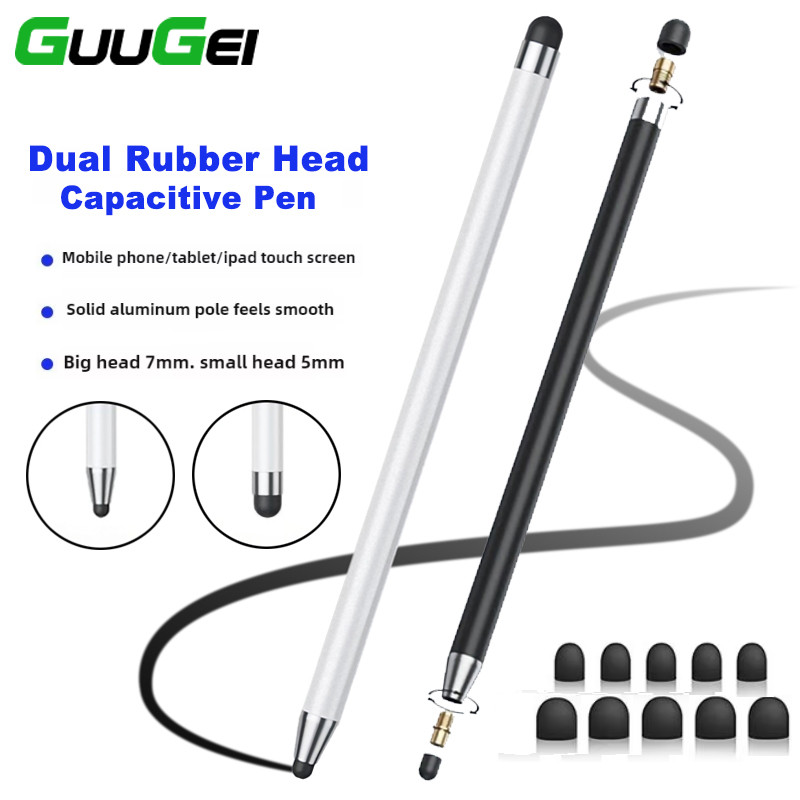 Guugei Universal Touch Screen Pencil Dual Rubber Head Capacitive Stylus ...
